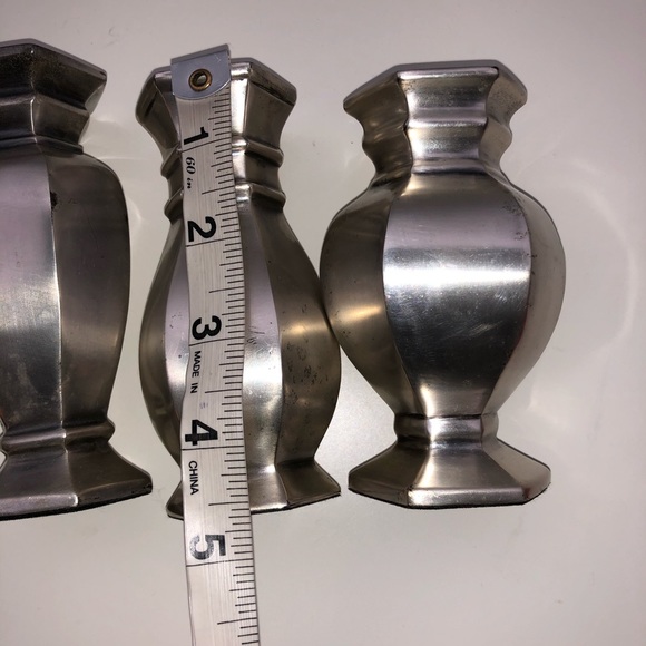 Pottery Barn Set of 3 Silver Finish Candle Holders - Picture 6 of 7